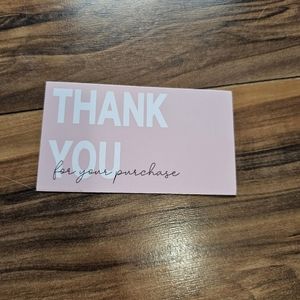 Thank You Cards- Pink, Small Business 50 Pack
